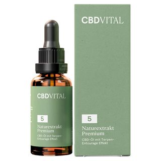 CBD VITAL CBD Öl 5% - Naturextrakt Premium - Vollspektrum CBD Tropfen - Hanföl in Apothekenqualität