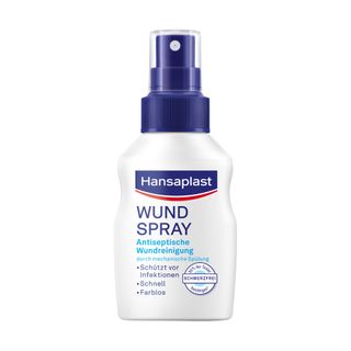 Hansaplast Wundspray | Antiseptische Reinigung | Schützt die Wunde | Einfache Wundreinigung