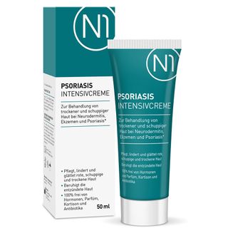 N1 Psoriasis Intensivcreme – Schuppenflechte Creme bei Psoriasis, Neurodermitis & Ekzemen, Lindert Juckreiz, Rötungen & trockene Haut, kortisonfrei, Schuppenflechte Salbe