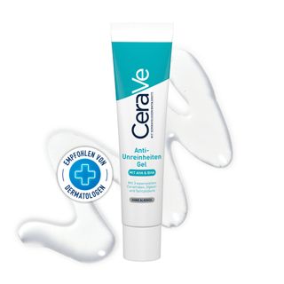 CeraVe Anti-Unreinheiten Gel: Klärende Pflege für unreine, zu Akne neigende Haut. Mit Peelingeffekt durch Glykolsäure und Salicylsäure