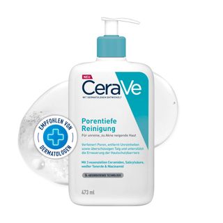 CeraVe Porentiefe Reinigung: Schäumendes Reinigungsgel mit Salicylsäure für das Gesicht bei unreiner und zu Akne neigender Haut + CeraVe Schäumendes Reinigungsgel 20ml GRATIS