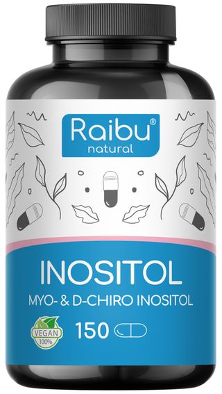 Myo Inositol & D-Chiro Inositol Kapseln (150 St), Mit Vitamin B6, Folsäure & Chrom - RAIBU