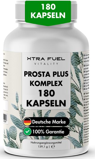 XTRA FUEL Prostata Komplex - Prosta Plus Kapseln mit Sägepalme, Kürbiskern, Brennnessel & Selen