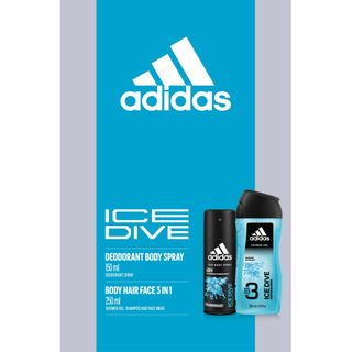 Adidas Ice Dive Geschenkset (Deodorant Spray +Duschgel )