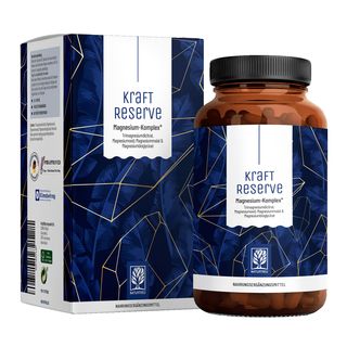 Magnesium Komplex 180 vegane Kapseln hochdosiert 400 mg Bisglycinat Kraftreserve NATURTREU®