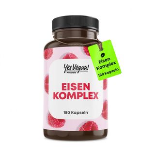 Eisen Kapseln vegan (180 Kapseln für 6 Monate) mit 20 mg Eisen Bisglycinat I Eisen hochdosiert