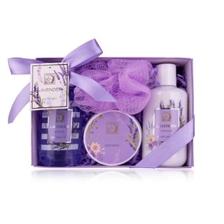 Accentra – Duschset Frauen Geschenkset LAVENDEL in schöner Geschenkbox