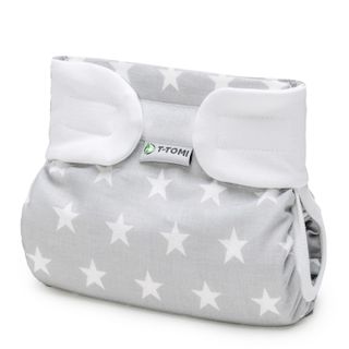 T-TOMI Orthopädisches Spreizhöschen für breites Wickeln - klettverschluss Grey stars (3-6 kg)