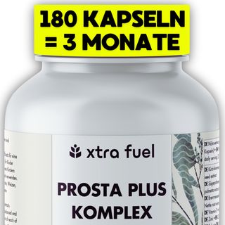 XTRA FUEL Prostata Komplex - Prosta Plus Kapseln mit Sägepalme, Kürbiskern, Brennnessel & Selen