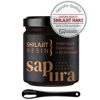 Shilajit Resin XXL Glas 60g - Mumijo Shilajit Harz + Dosierlöffel * 78% FULVIN + 12% HUMINSÄURE