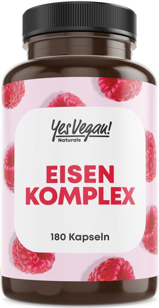 Eisen Kapseln vegan (180 Kapseln für 6 Monate) mit 20 mg Eisen Bisglycinat I Eisen hochdosiert