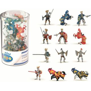 Papo 33016 - Mini Ritter (Kunststoffbehälter, 12 Stück) - Spielfigur