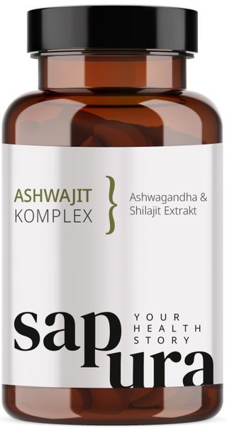 Shilajit Kapseln mit Ashwagandha - Fulvinsäure & Huminsäure - SAPURA HEALTH