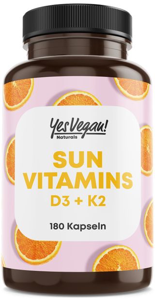 Yes Vegan Naturals Vitamin D3 K2 Omega 3 5.000 IE Komplex Kapseln