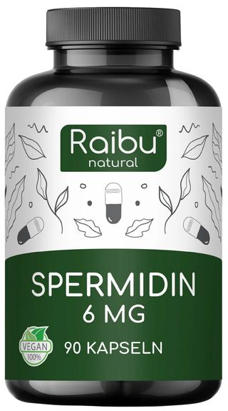 Spermidin Kapseln, 6 mg Spermidin pro Kapsel, Aus Weizenkeimextrakt - RAIBU