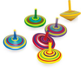 small foot Holzkreisel gestreift 6er Set