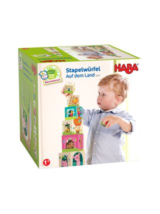 HABA Stapelspielzeug Stapelwürfel Auf dem Land
