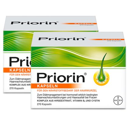 Priorin® Kapseln bei Haarausfall bei Frauen (hormonell erblich bedingt