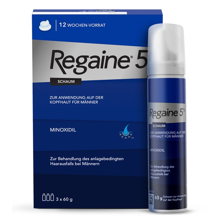 REGAINE Männer Schaum 3x60 Ml (50 Mg/g Minoxidil) – Apothekenpflichtiges Haarwuchsmittel