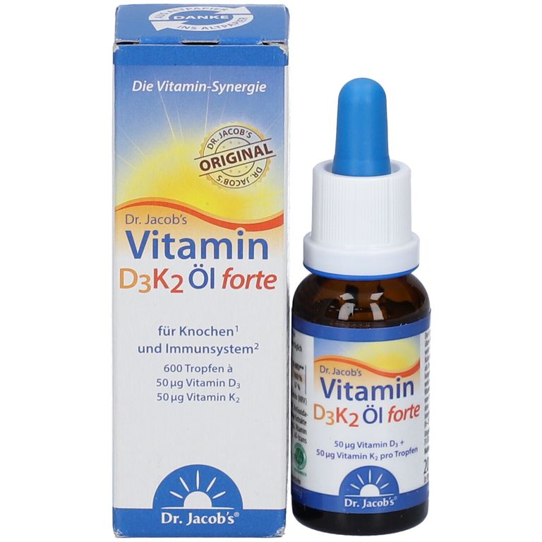 Dr. Jacobs Vitamin D3 K2 Öl forte 20 ml Shop Apotheke