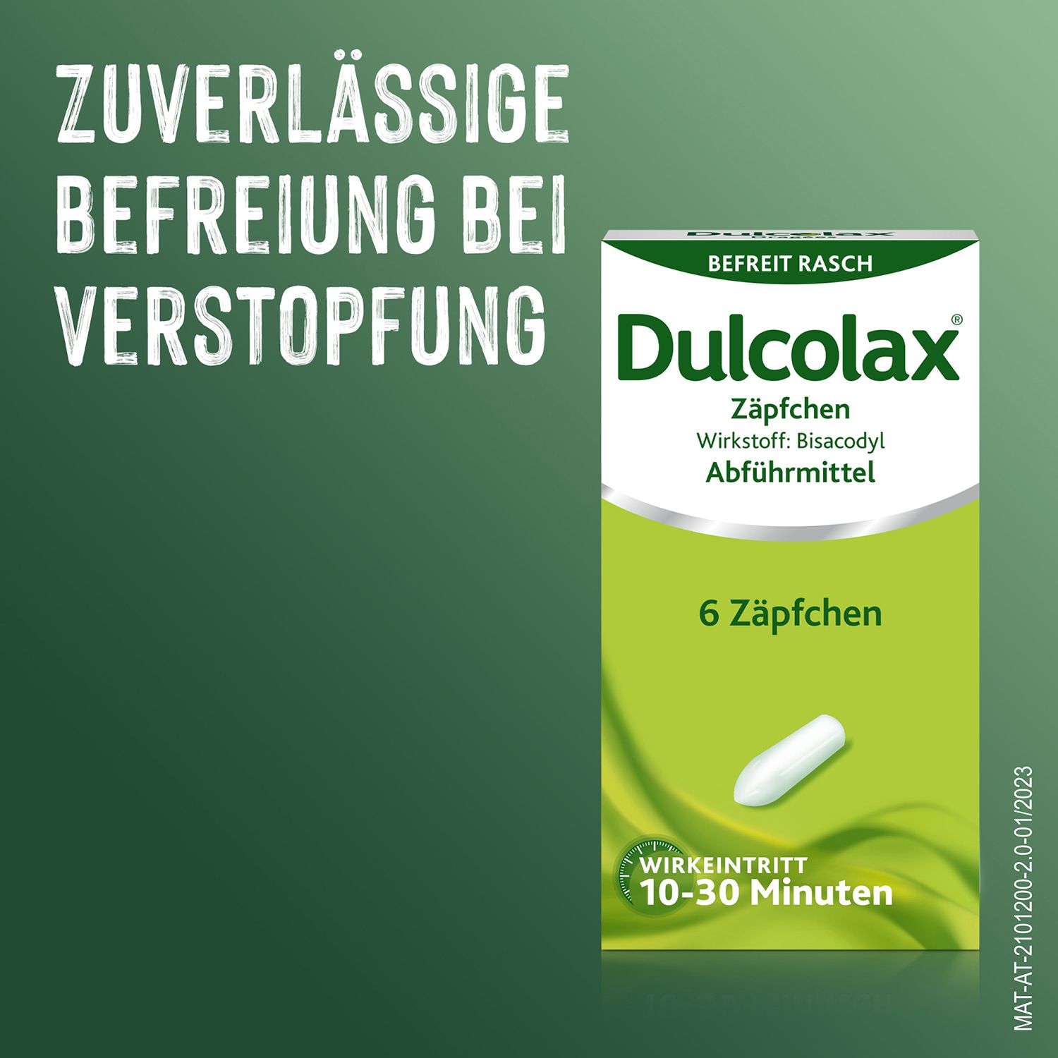 Dulcolax® Zäpfchen befreien rasch bei Verstopfung