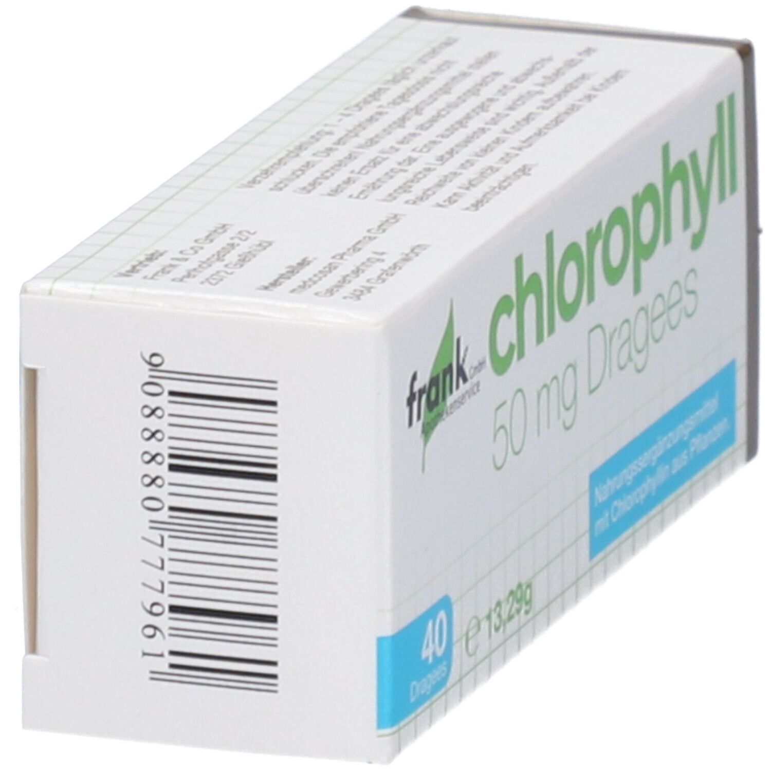 Chlorophyll 50 mg Dragées