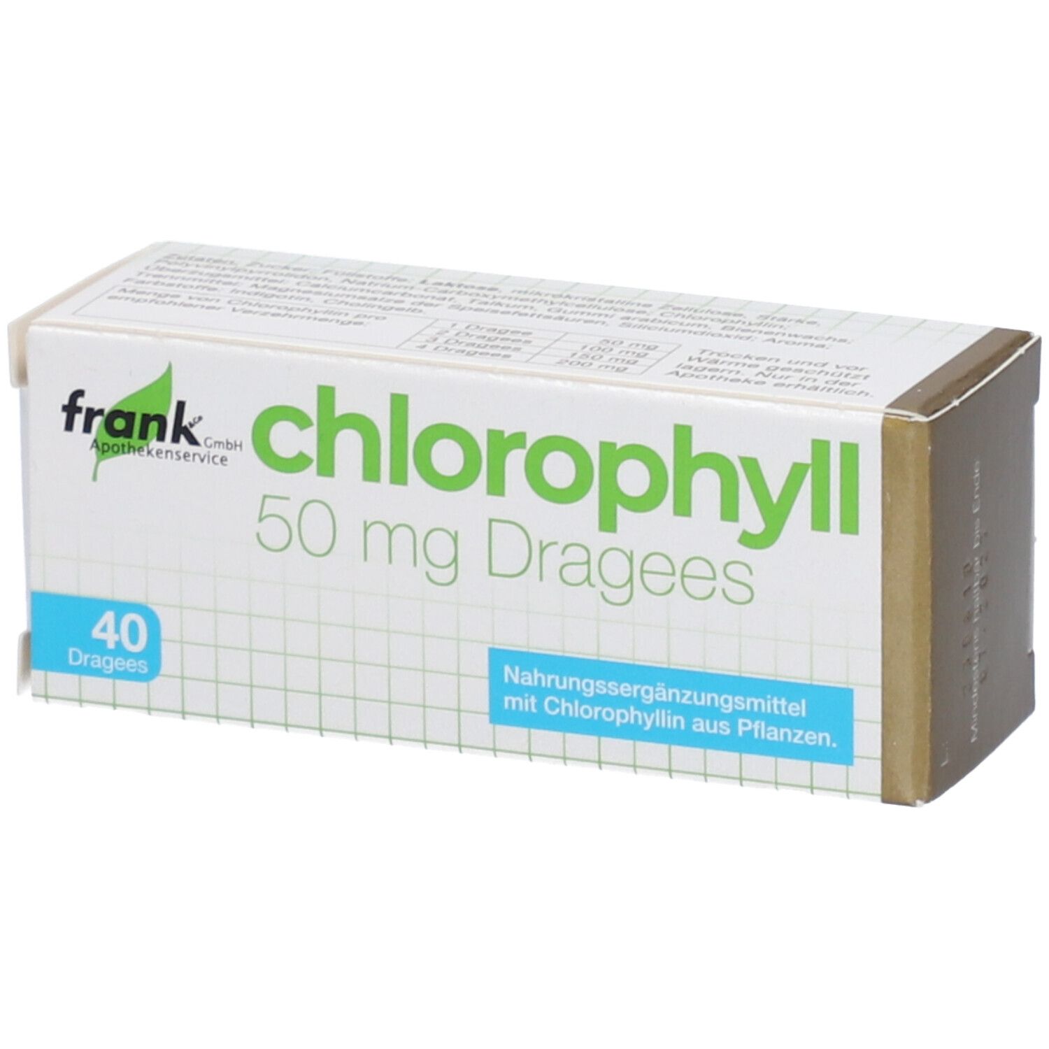 Chlorophyll 50 mg Dragées