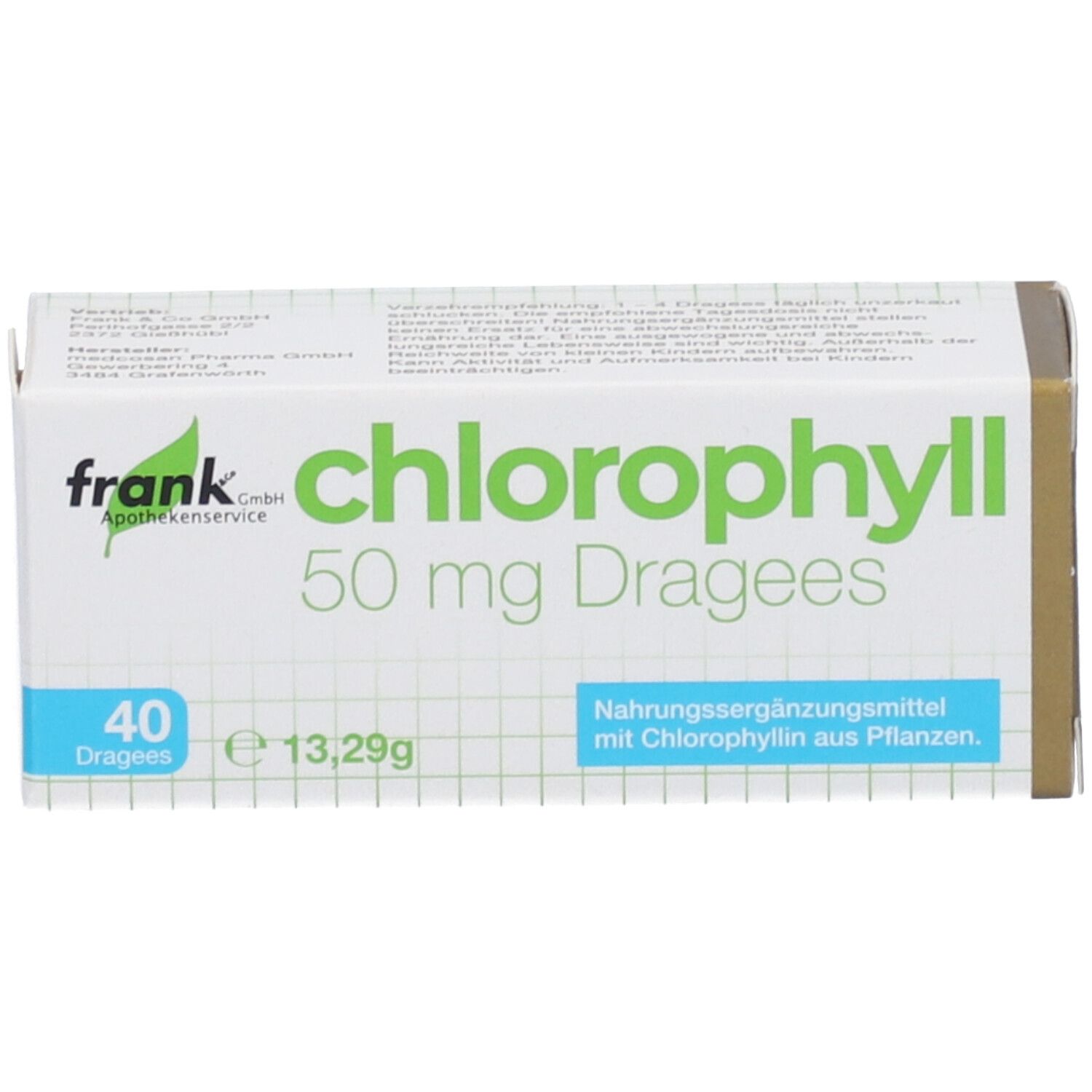 Chlorophyll 50 mg Dragées