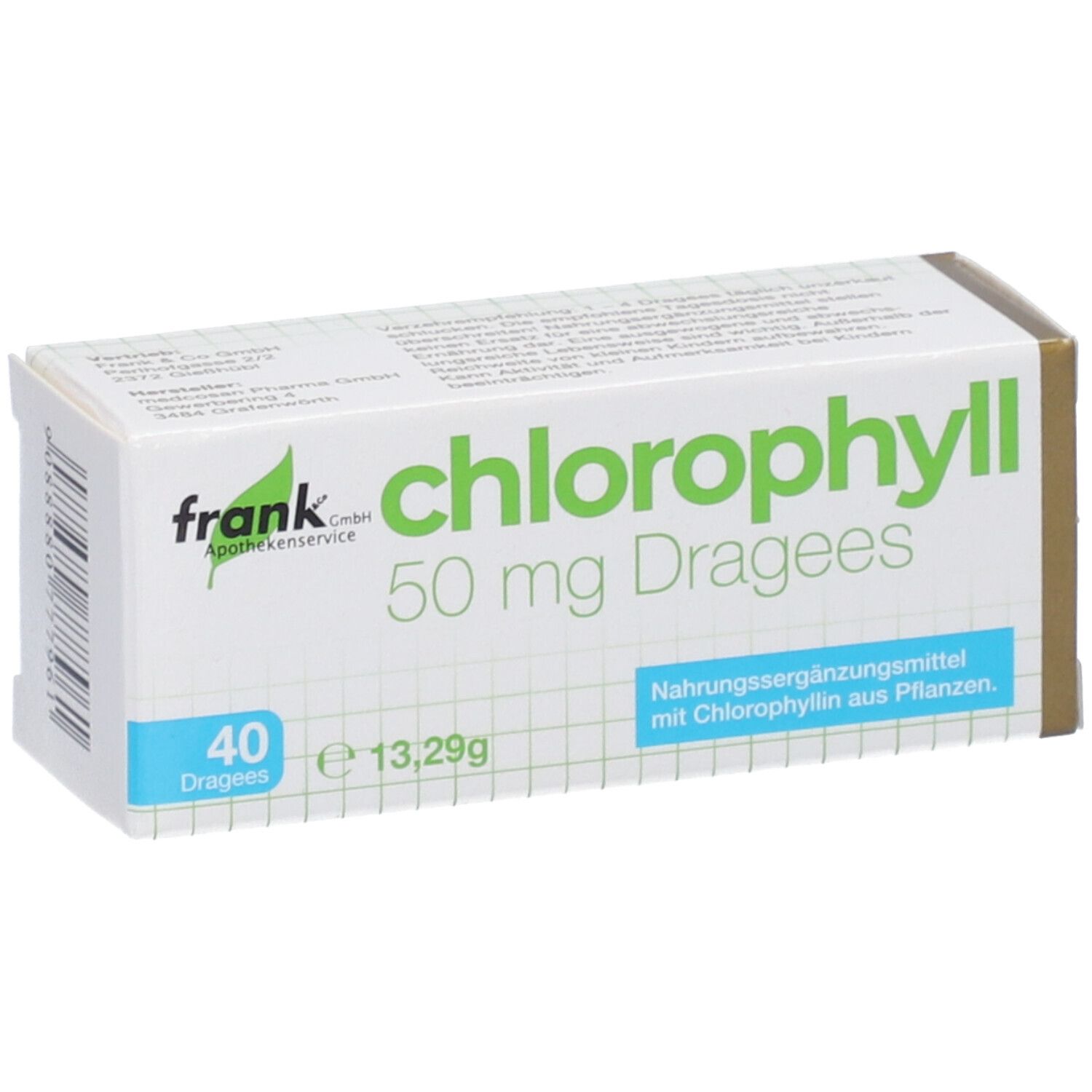 Chlorophyll 50 mg Dragées