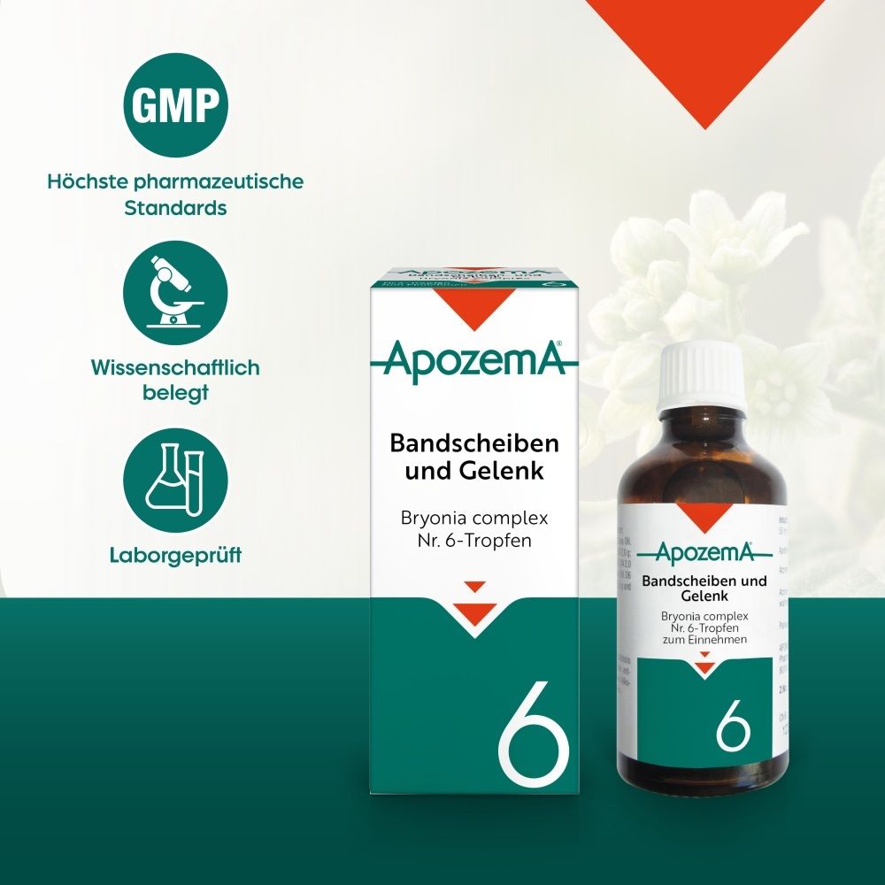Apozema® Tropfen Nr. 6: GMP-zertifizierte Herstellung, wissenschaftlich belegt, laborgeprüft.