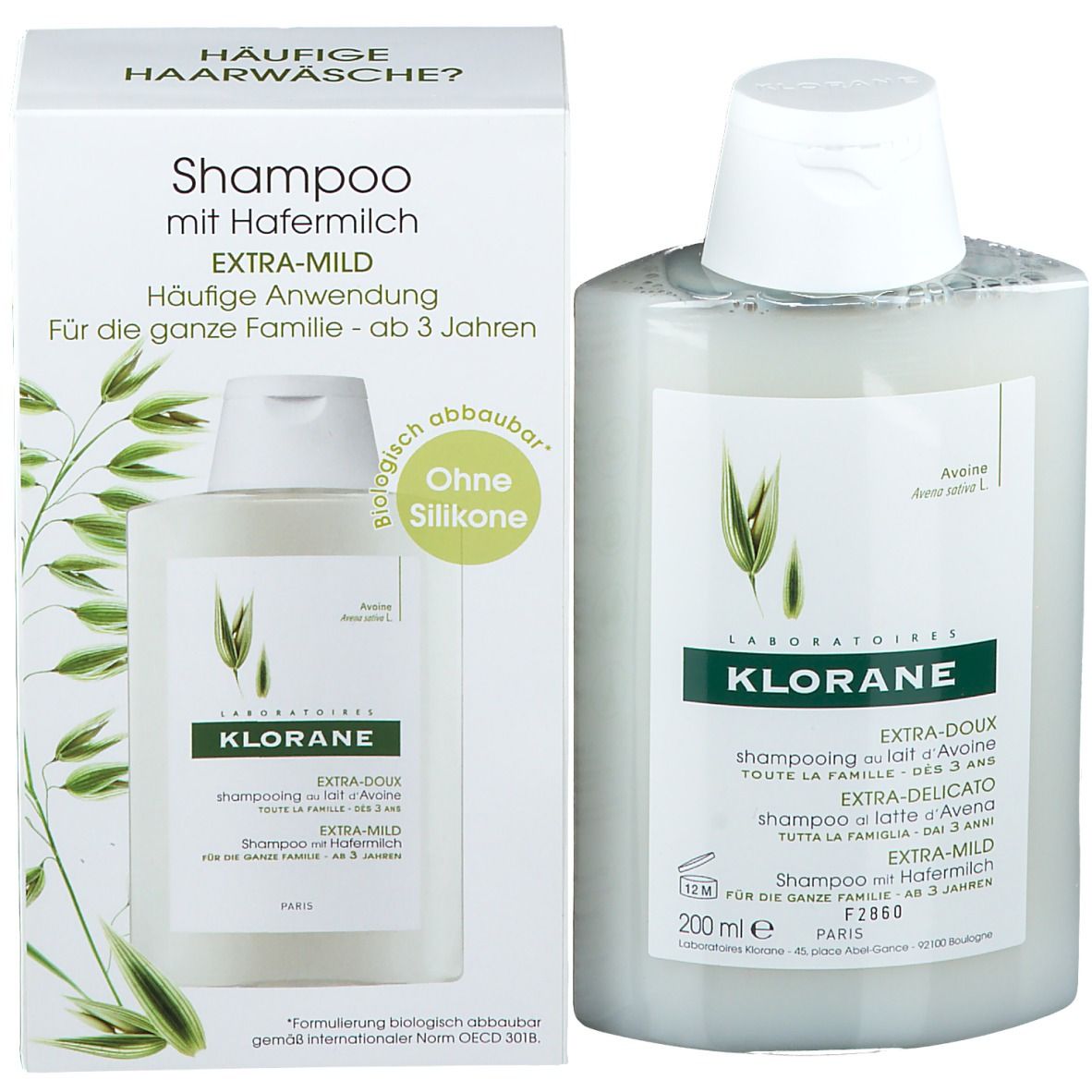 KLORANE Extramildes Shampoo mit Hafermilch