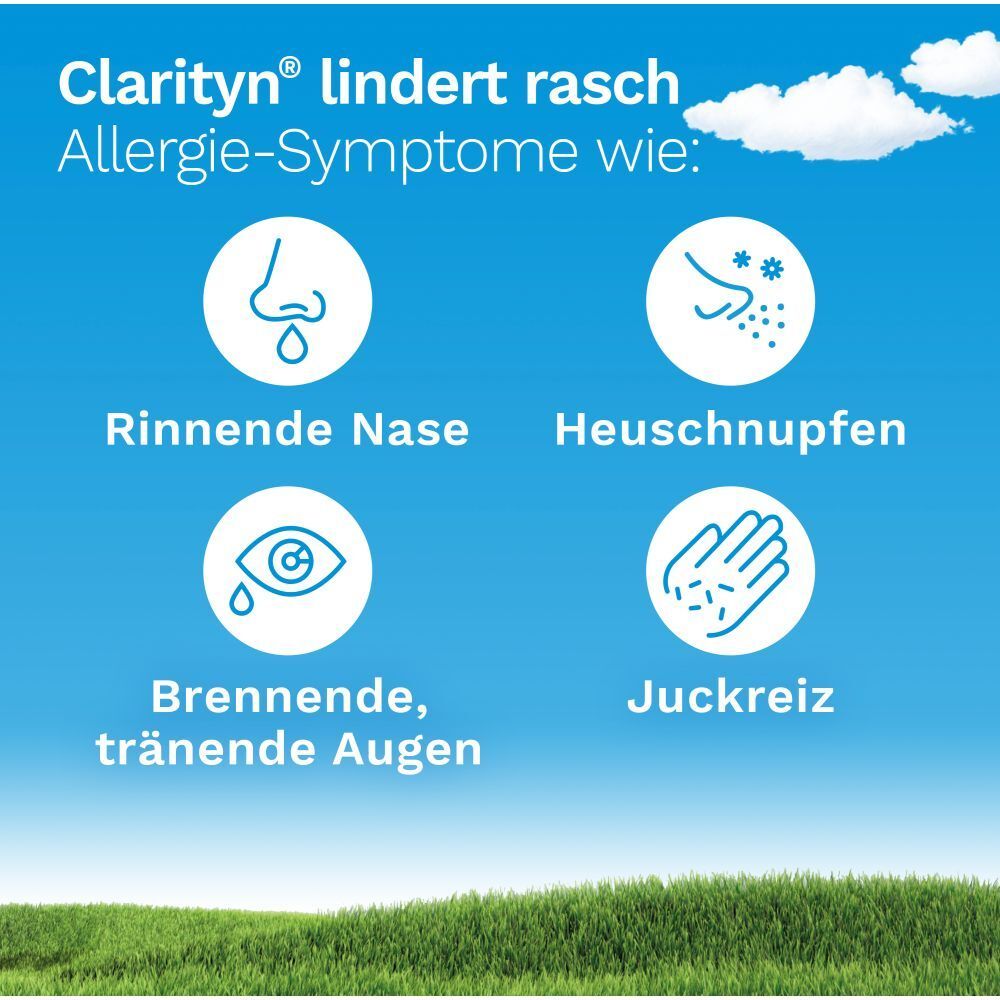 CLARITYN® Tabletten zur Linderung von Allergiesymptomen wie Heuschnupfen und Juckreiz