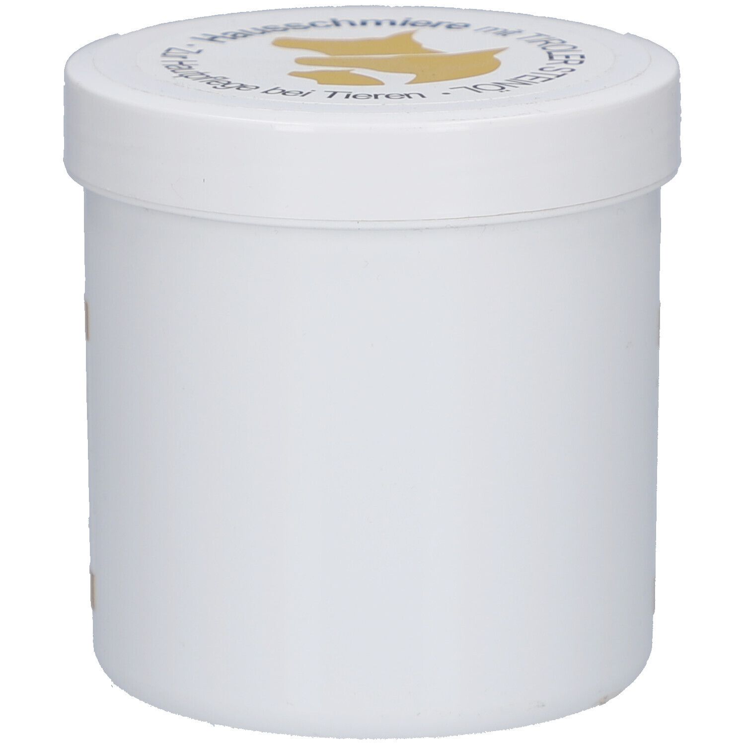 Weißer Tiegel mit Deckel. Keine weiteren Details sichtbar.