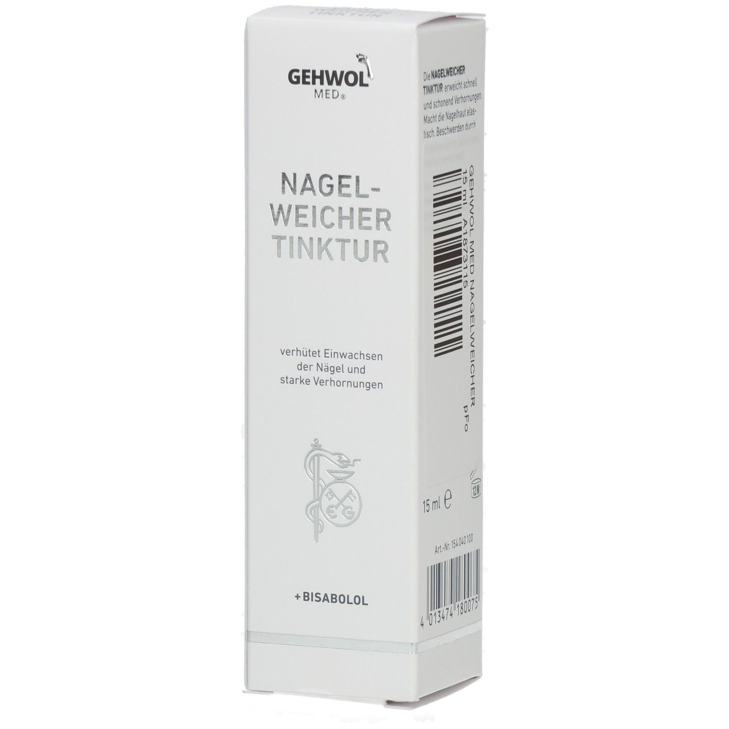 Gehwol Med Nagel-Weicher Tinktur 15ml Box mit Bisabolol.