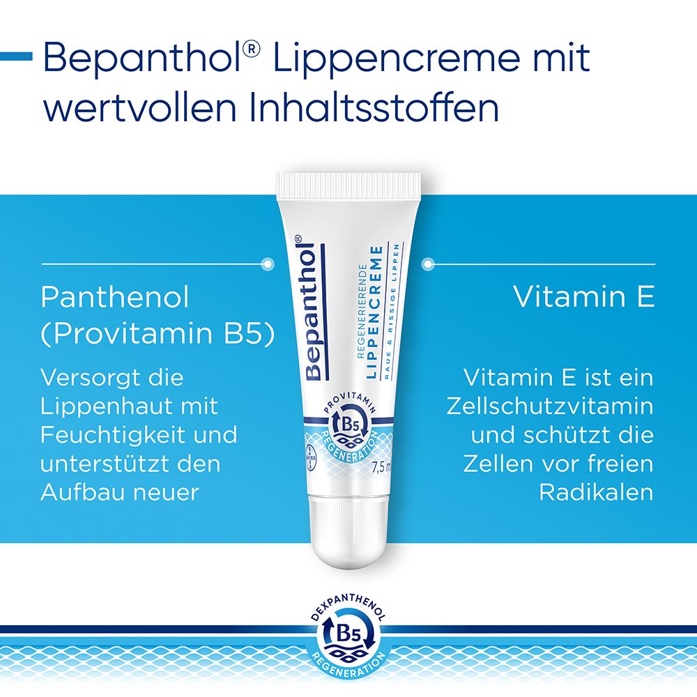 Bepanthol® Regenerierende Lippencreme bei rauen, rissigen Lippen