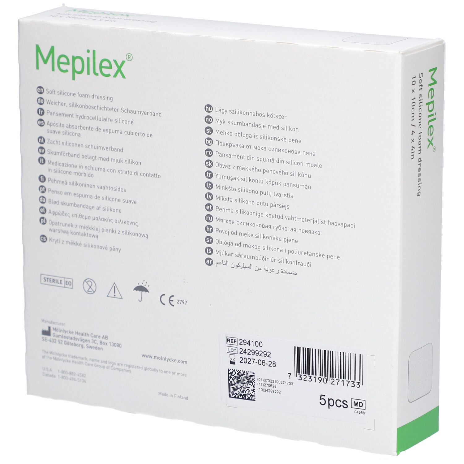 Mepilex Border Flex Lite Schaumverband 10x10 cm für Wundversorgung