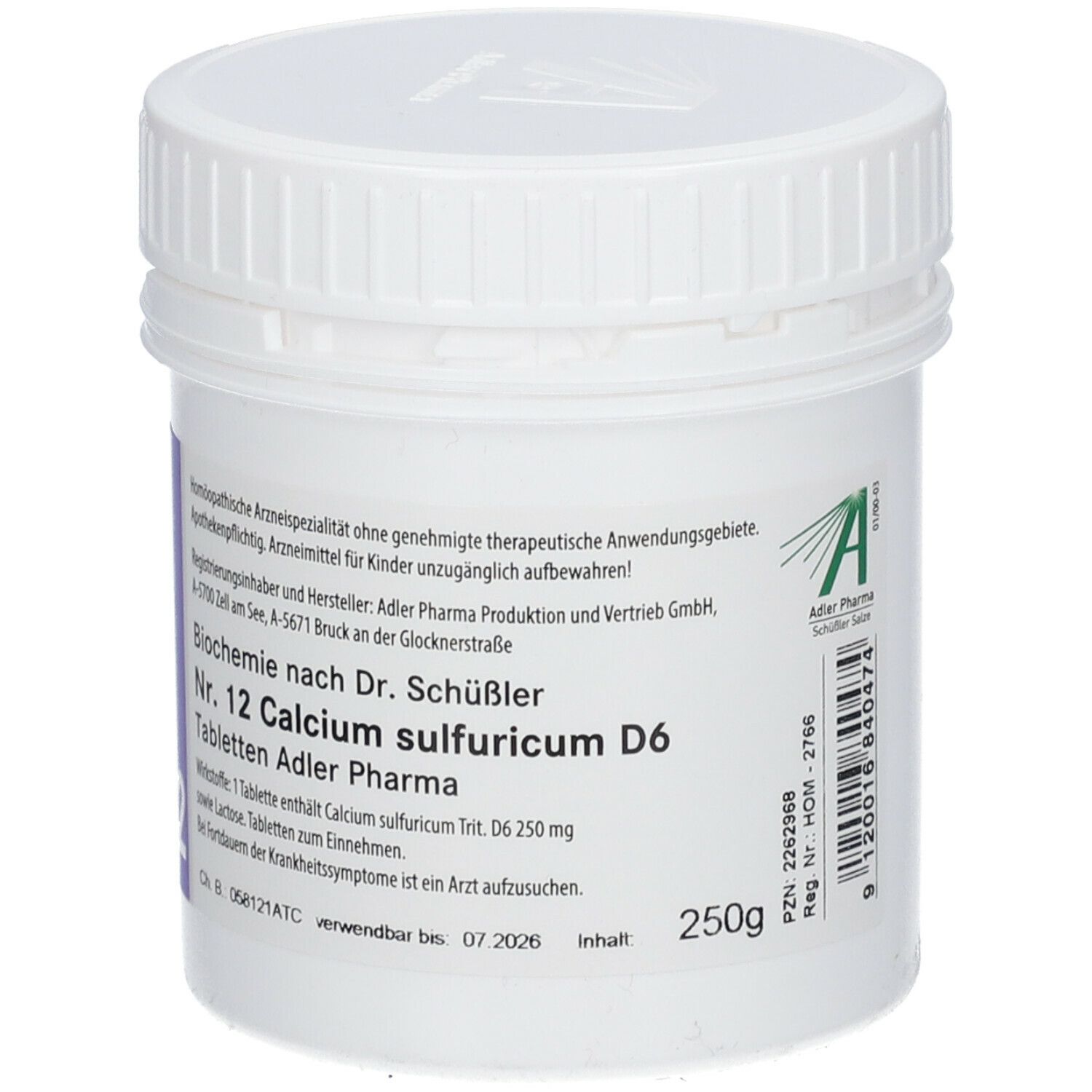 Adler Schüssler Salze Nr. 12 Calcium sulfuricum D6