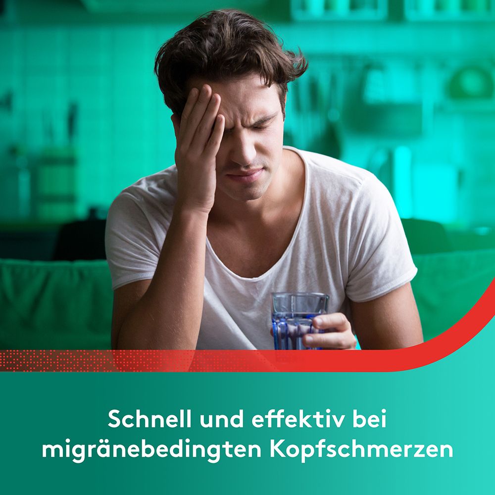 Aspirin® Akut Brausetabletten bei migränebedingten Kopfschmerzen