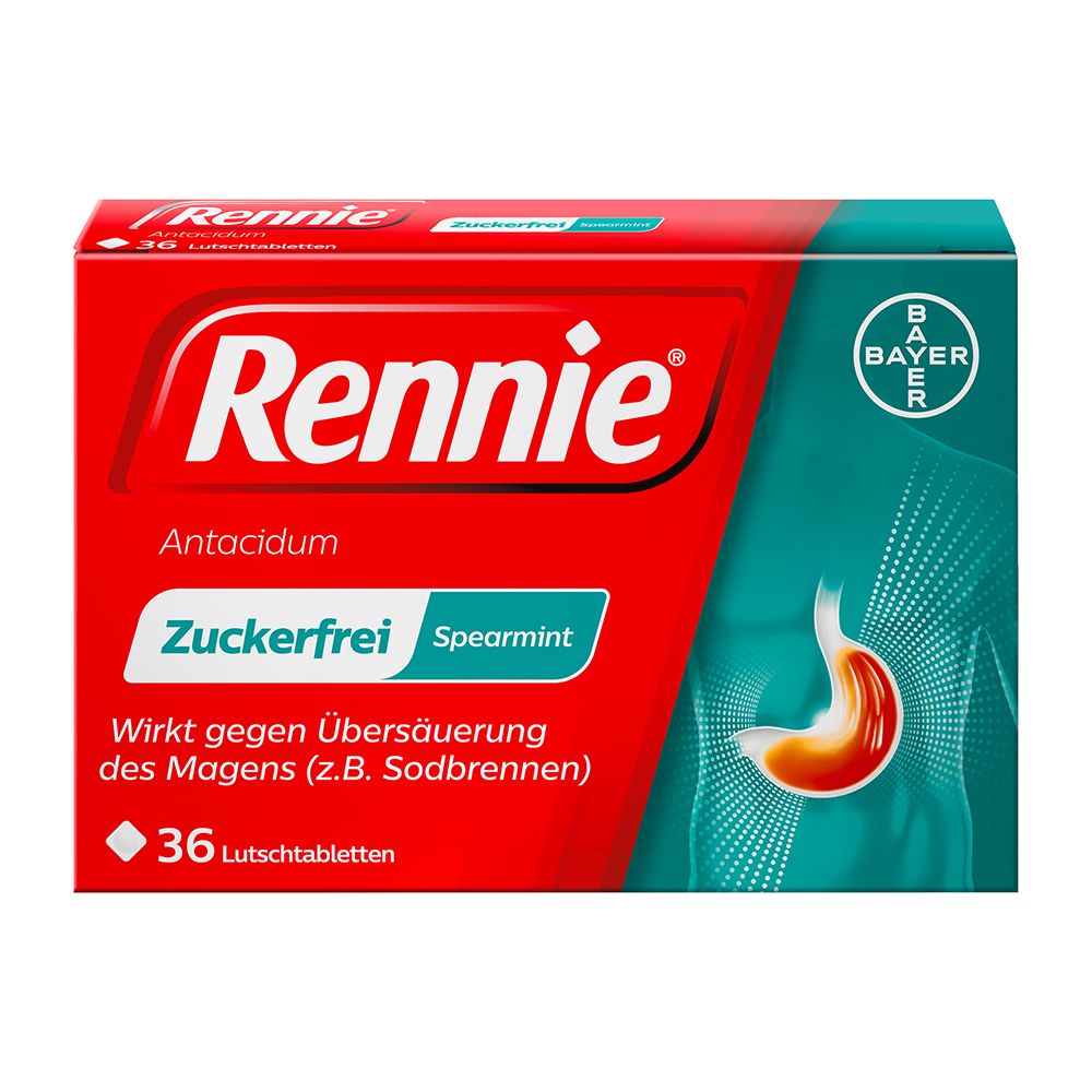 Rennie® Spearmint Lutschtabletten bei Sodbrennen und saurem Aufstoßen