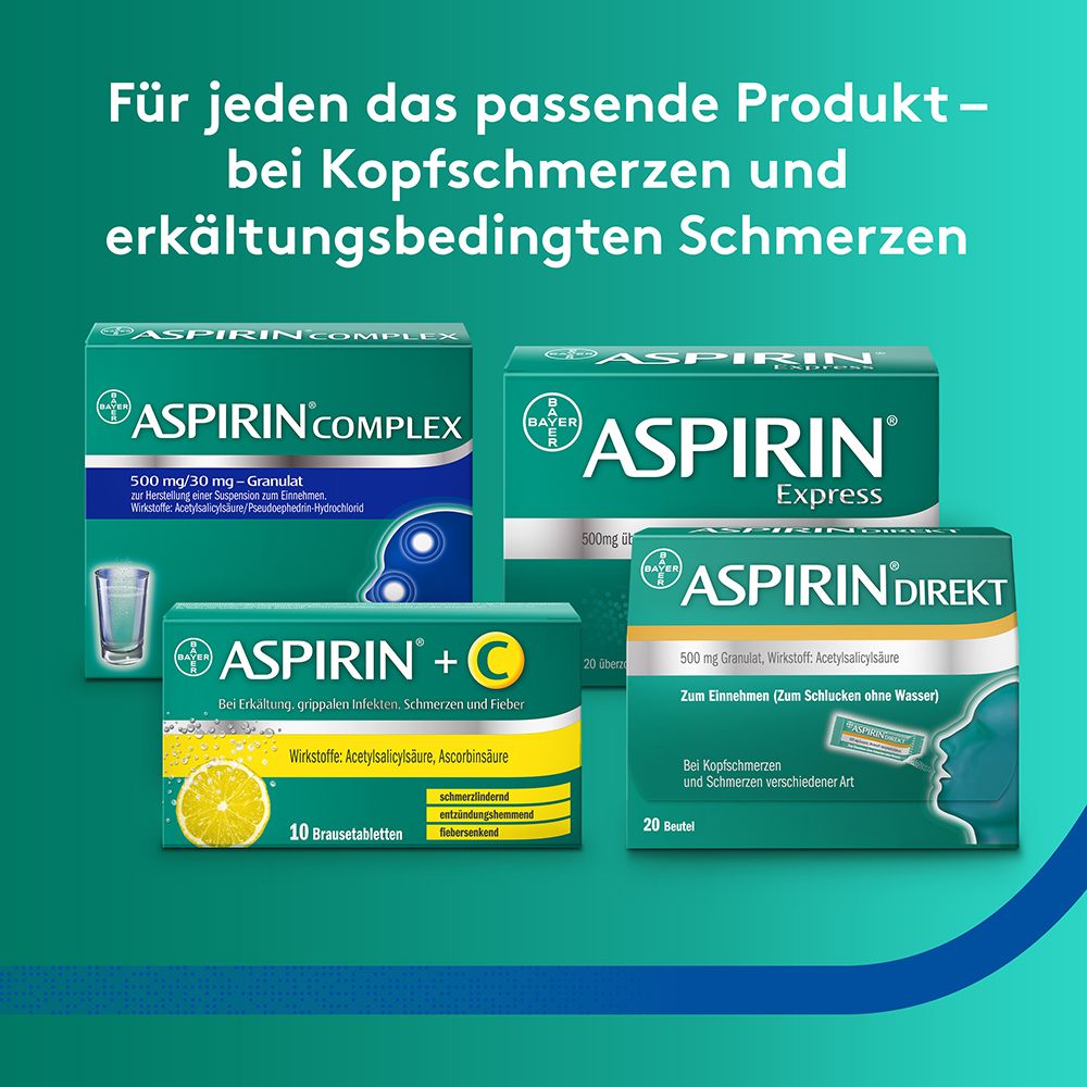 Aspirin® Complex Granulat bei Erkältung mit Schnupfen und Fieber
