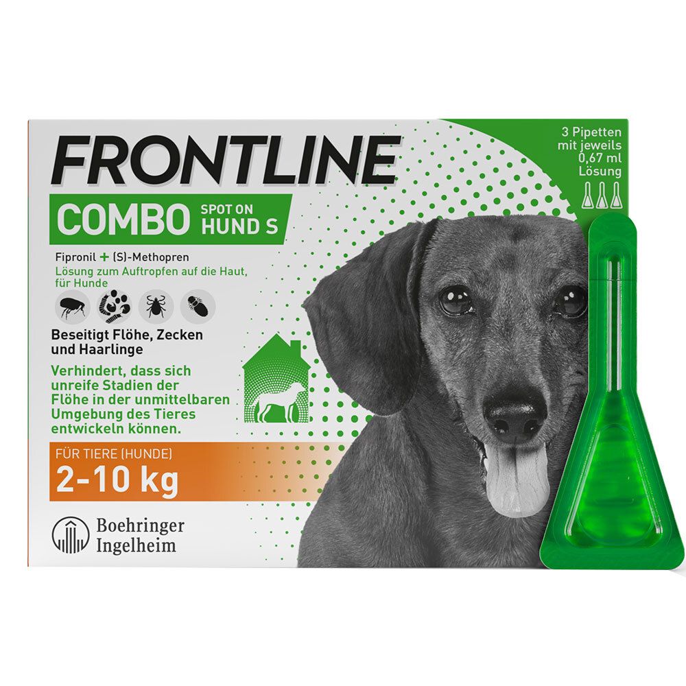 FRONTLINE COMBO® Spot on gegen Flöhe und Zecken Hund S 2-10kg