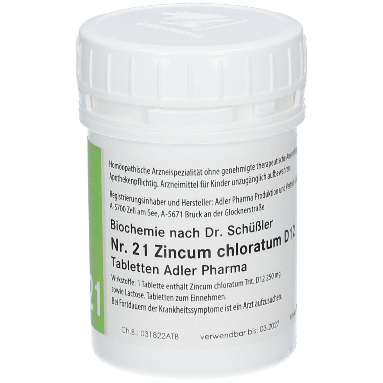 Adler Schüssler Salze Nr. 21 Zincum chloratum D12