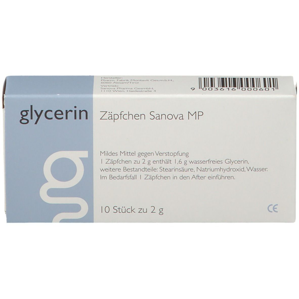 glycerin Zäpfchen Sanova MP 2 g