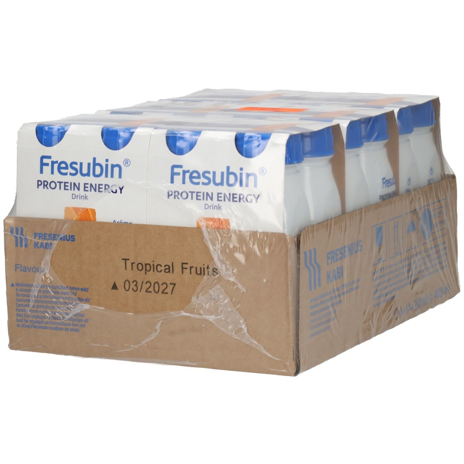 FRESUBIN PROT ENERGY MULTIFR Tropical Fruits 6x4x200ml Flaschen im Karton.