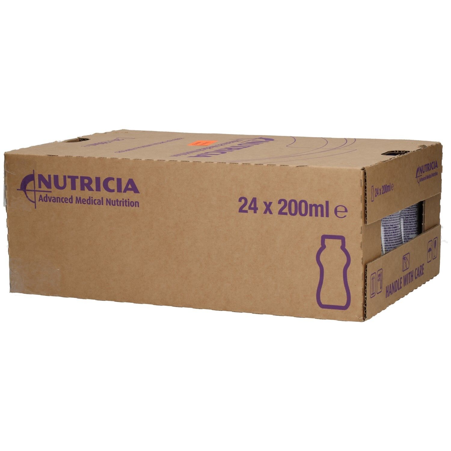 Karton mit 24x 200ml Nutricia NUTRINI DRINK MF VANILLE Flaschen.