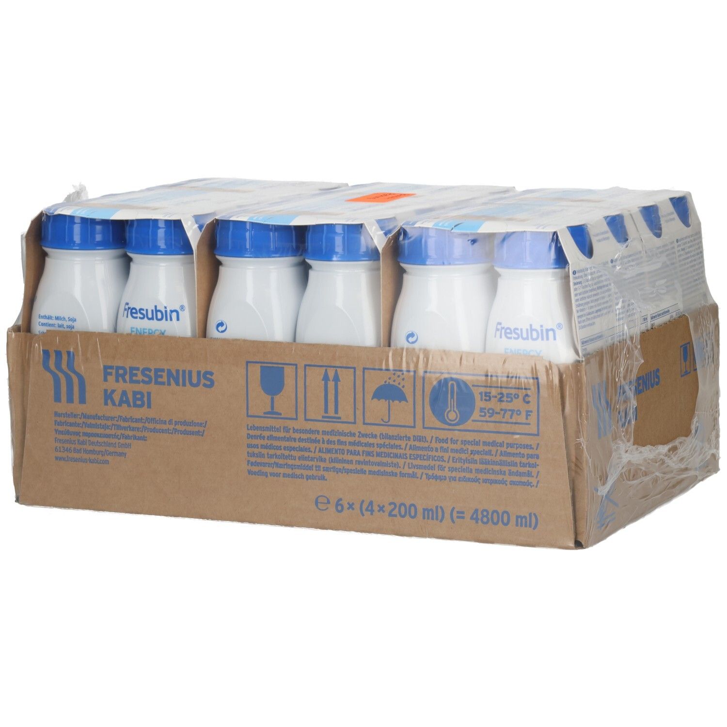 Fresubin Energy Drink, 6x200ml Flaschen im Karton, Lagerungshinweise.