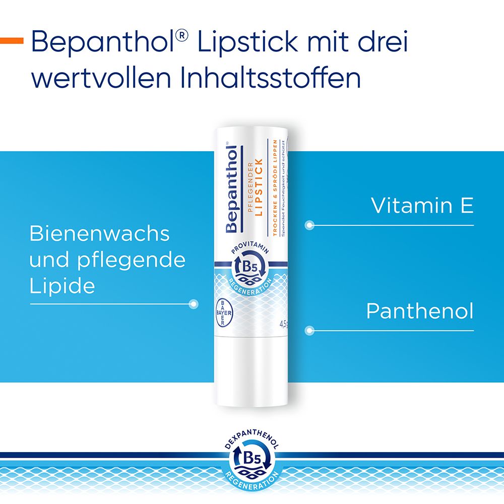 Bepanthol® Pflegender Lippenstift mit UV-Schutz bei trockenen, spröden Lippen