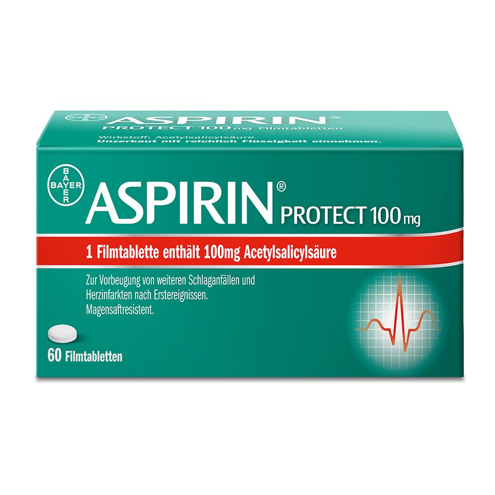 Aspirin® Protect Filmtabletten zur Vorbeugung von weiteren Schlaganfällen und Herzinfarkten nach Erstereignissen