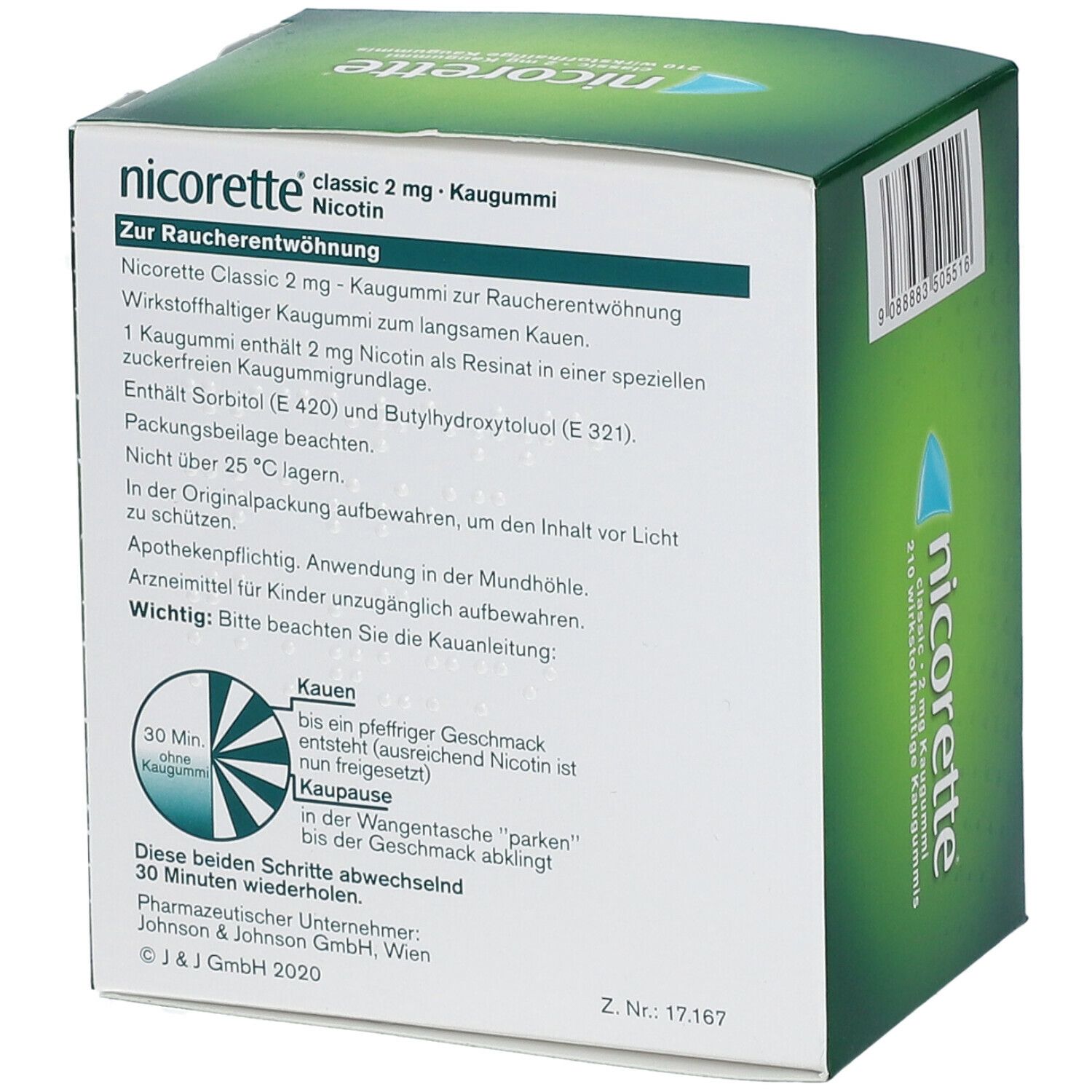 nicorette® Kaugummi classic mit 2 mg Nikotin