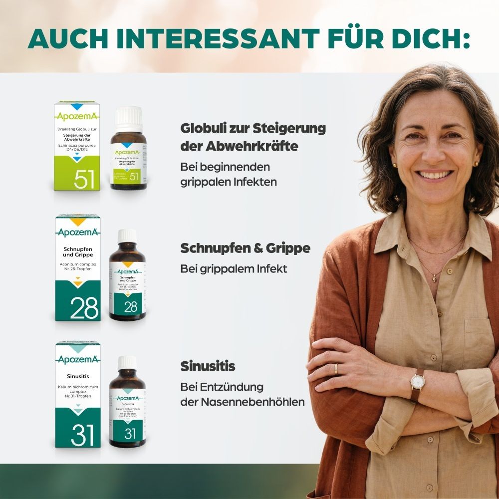 Apozema Dreiklang Globuli Nr. 58 Fläschchen mit Etikett.